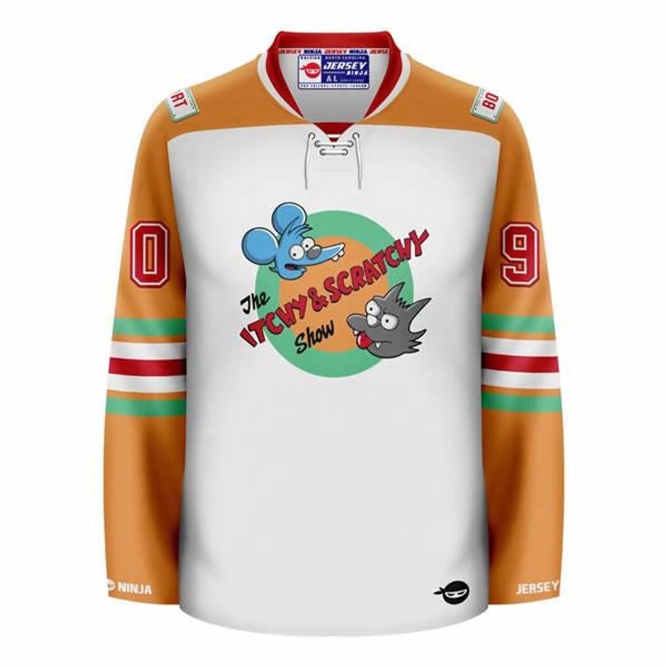 Itchy & Scratchy Simpson Hockey Jersey