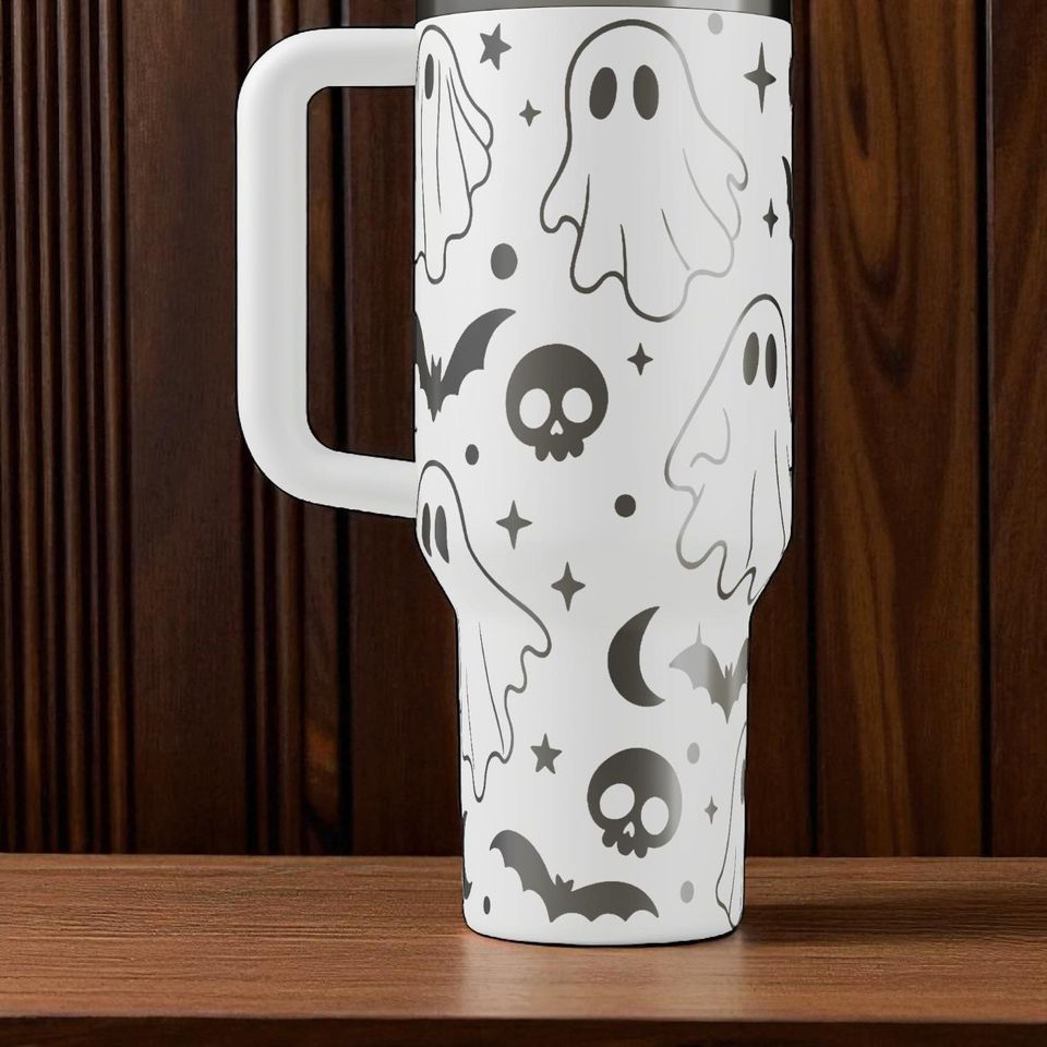 Ghost  Tumbler  Engraved Halloween Cup  Custom Spooky Gift