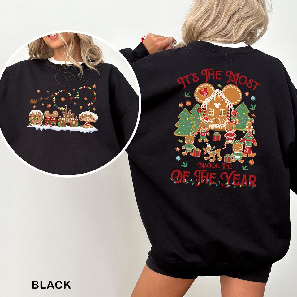 Mickey & Friends Christmas Sweatshirt: Gingerbread House Crewneck