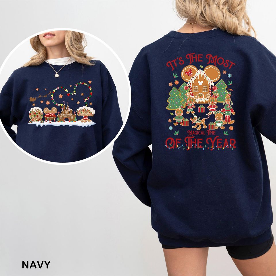 Mickey & Friends Christmas Sweatshirt: Gingerbread House Crewneck