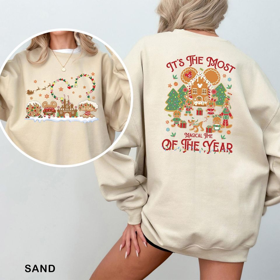 Mickey & Friends Christmas Sweatshirt: Gingerbread House Crewneck