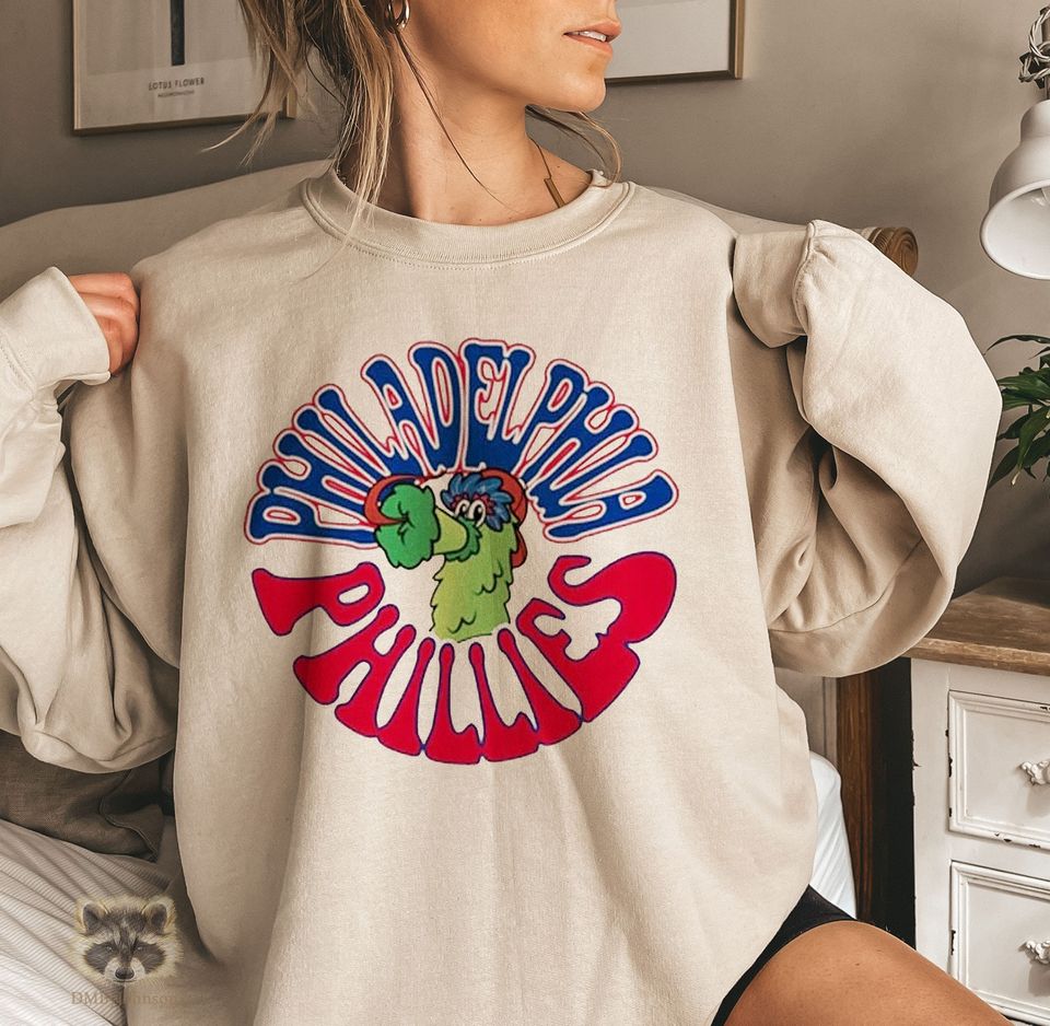 Phillie Phanatic Cartoon Sweatshirt, Philadelphia Baseball Sweatshirt