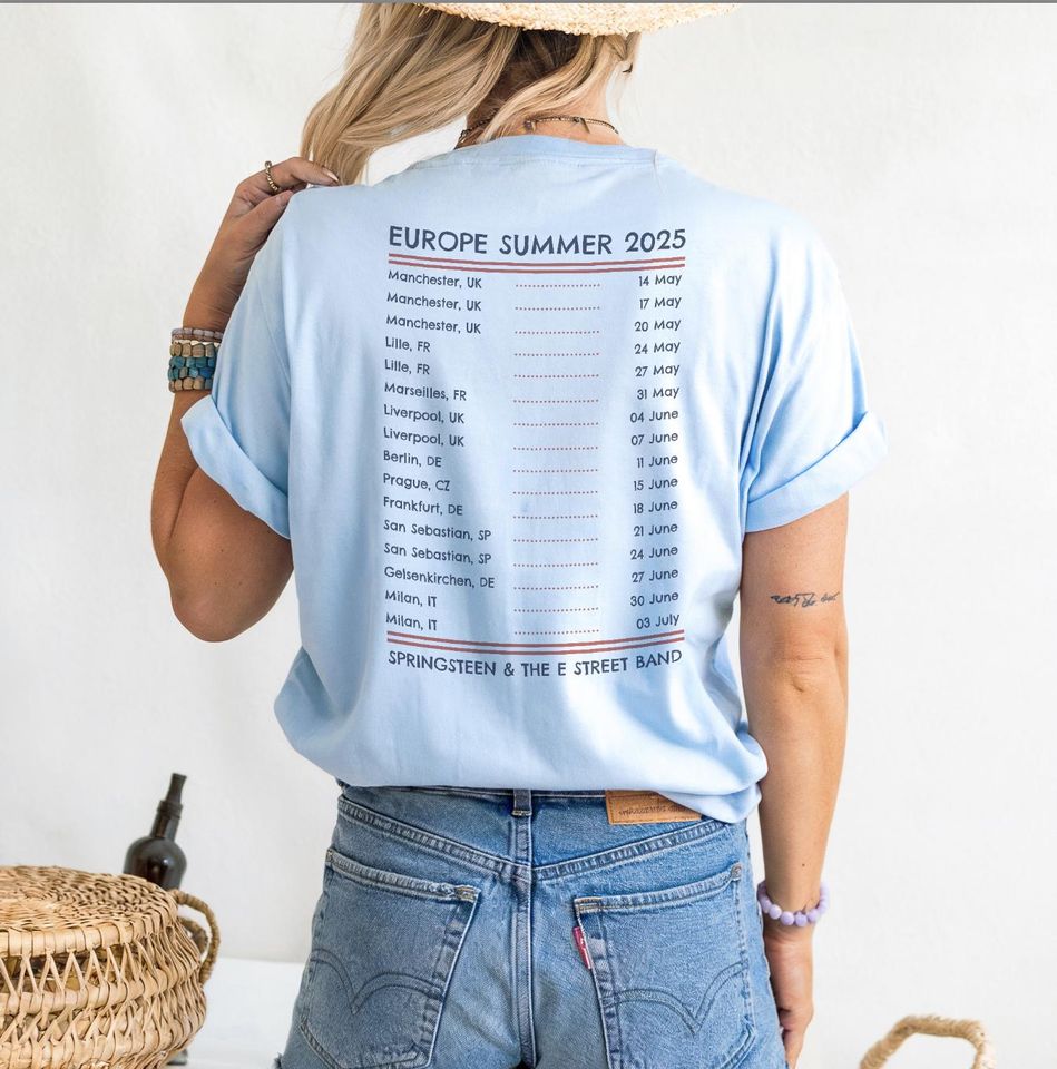 Bruce Springsteen Tour T-Shirt Unisex E Street Band Vintage Concert Tee