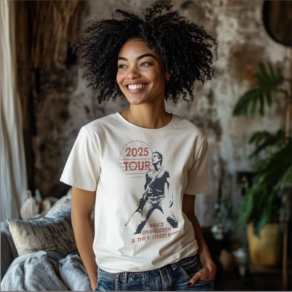 Springsteen Concert Tee Bruce Springsteen T-shirt 2025 Unisex E Street Band Europe Tour