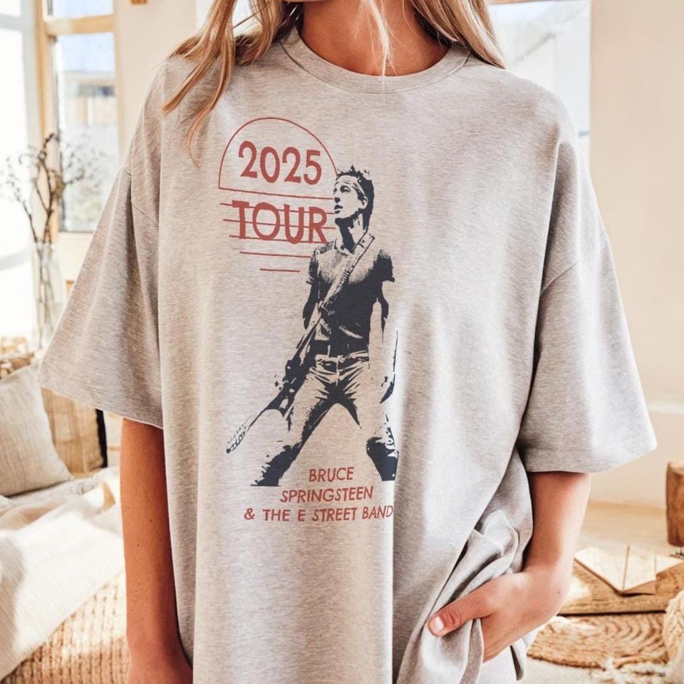 Springsteen Concert Tee Bruce Springsteen T-shirt 2025 Unisex E Street Band Europe Tour