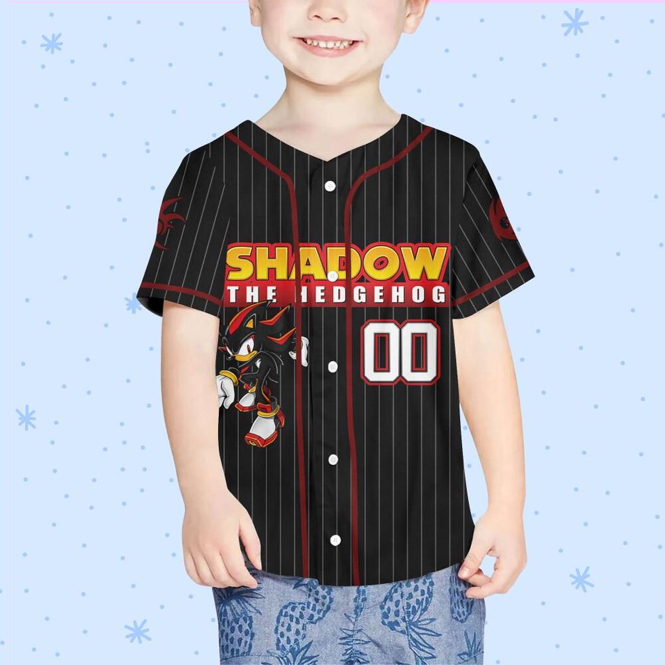 Personalize Sonic Shadow The Hedgehog, Custom Sonic Jersey, Funny Sonic Party Shirt, Sonic Birthday Gift