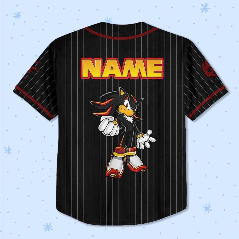 Personalize Sonic Shadow The Hedgehog, Custom Sonic Jersey, Funny Sonic Party Shirt, Sonic Birthday Gift
