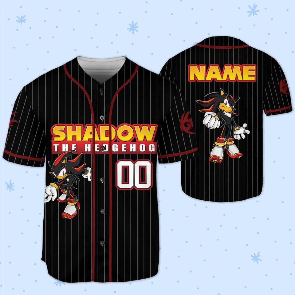 Personalize Sonic Shadow The Hedgehog, Custom Sonic Jersey, Funny Sonic Party Shirt, Sonic Birthday Gift