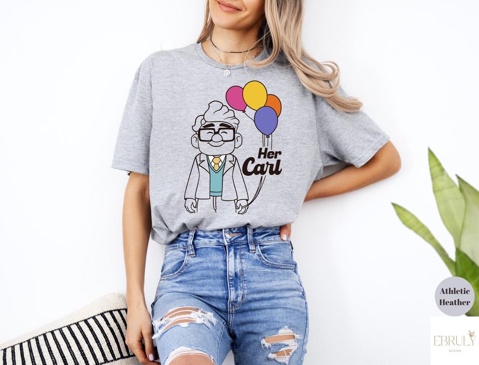 His Ellie Her Carl Couple Shirt, Valentines Couple T-Shirt, Heart Carl and Ellie Shirt, Unisex Mens Womens, Valentines Shirt, Gift for her