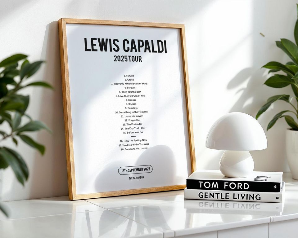 Lewis Capaldi Setlist Poster - 2025 Tour