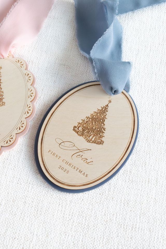 2025 Babys First Christmas Ornament, personalized newborn gift, holiday keepsake