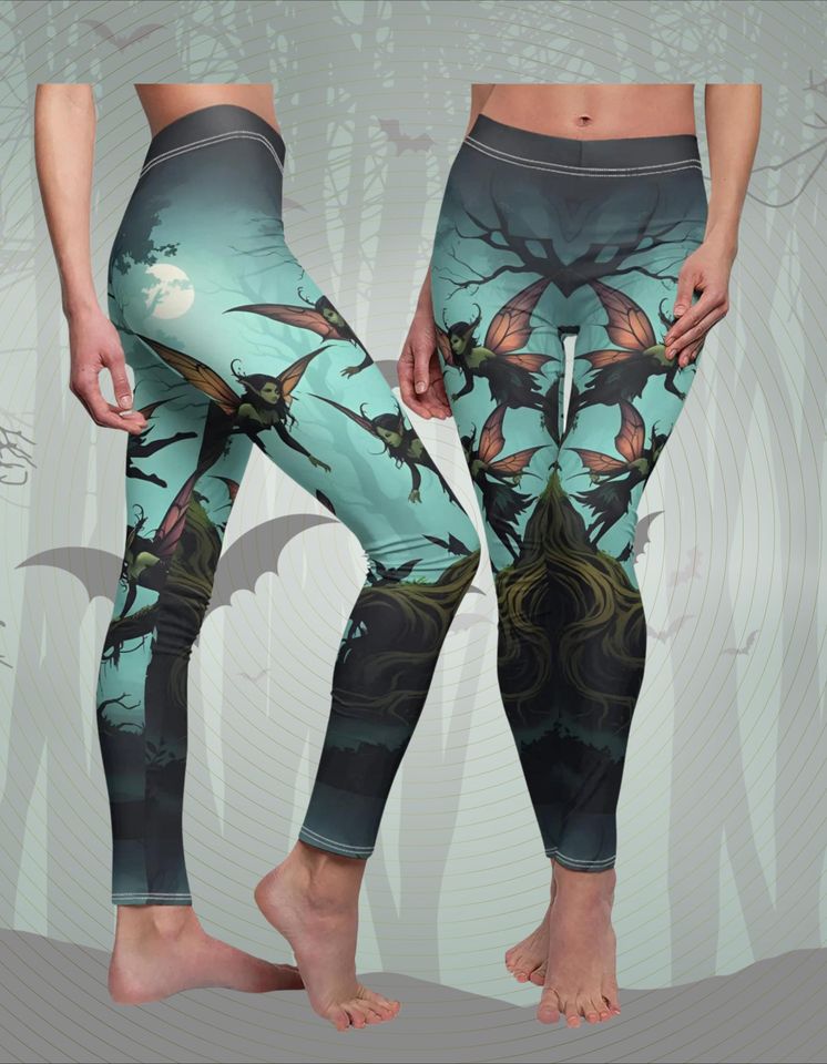 Halloween Spooky Gothic Costume Party Yoga Pilates Pants