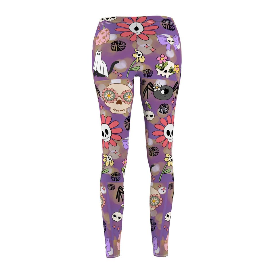 Pastel Halloween Skeleton Yoga Leggings: Spooky Season Costume Party