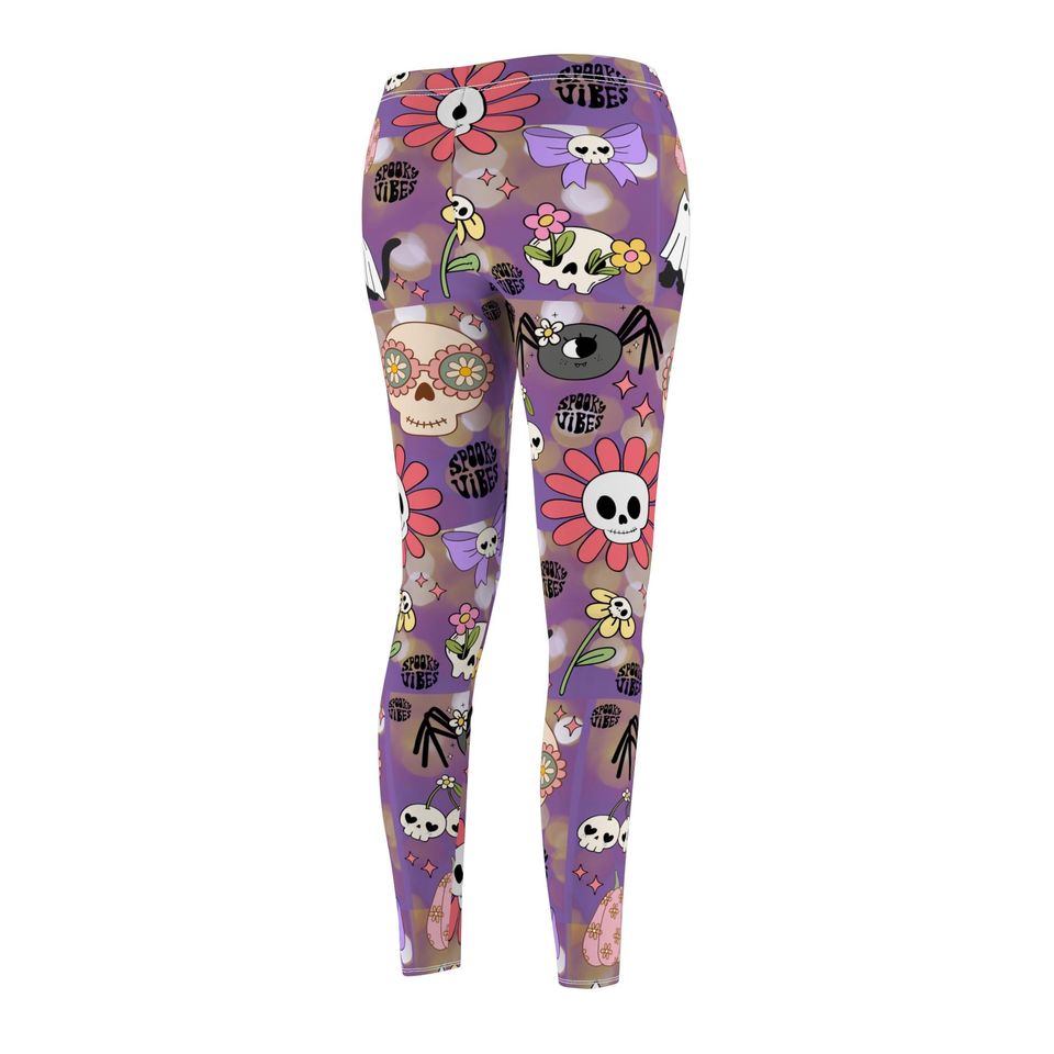 Pastel Halloween Skeleton Yoga Leggings: Spooky Season Costume Party