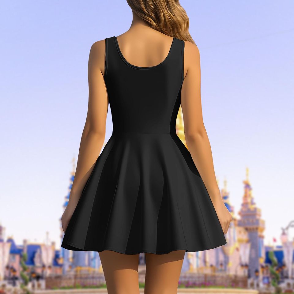 Halloween Mr Big Cosplay Skater Dress with Disney Zootopia Theme for Women