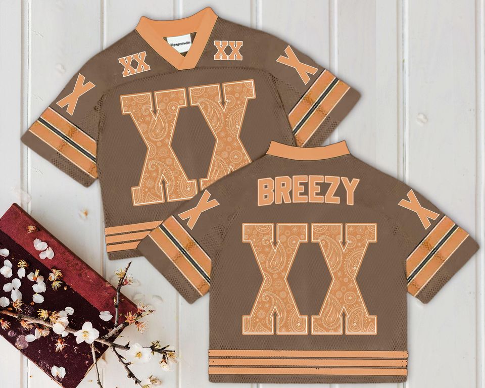 Bandana Natural Brown Mesh Jersey, Concert Jersey, Game Day Commitment Gift