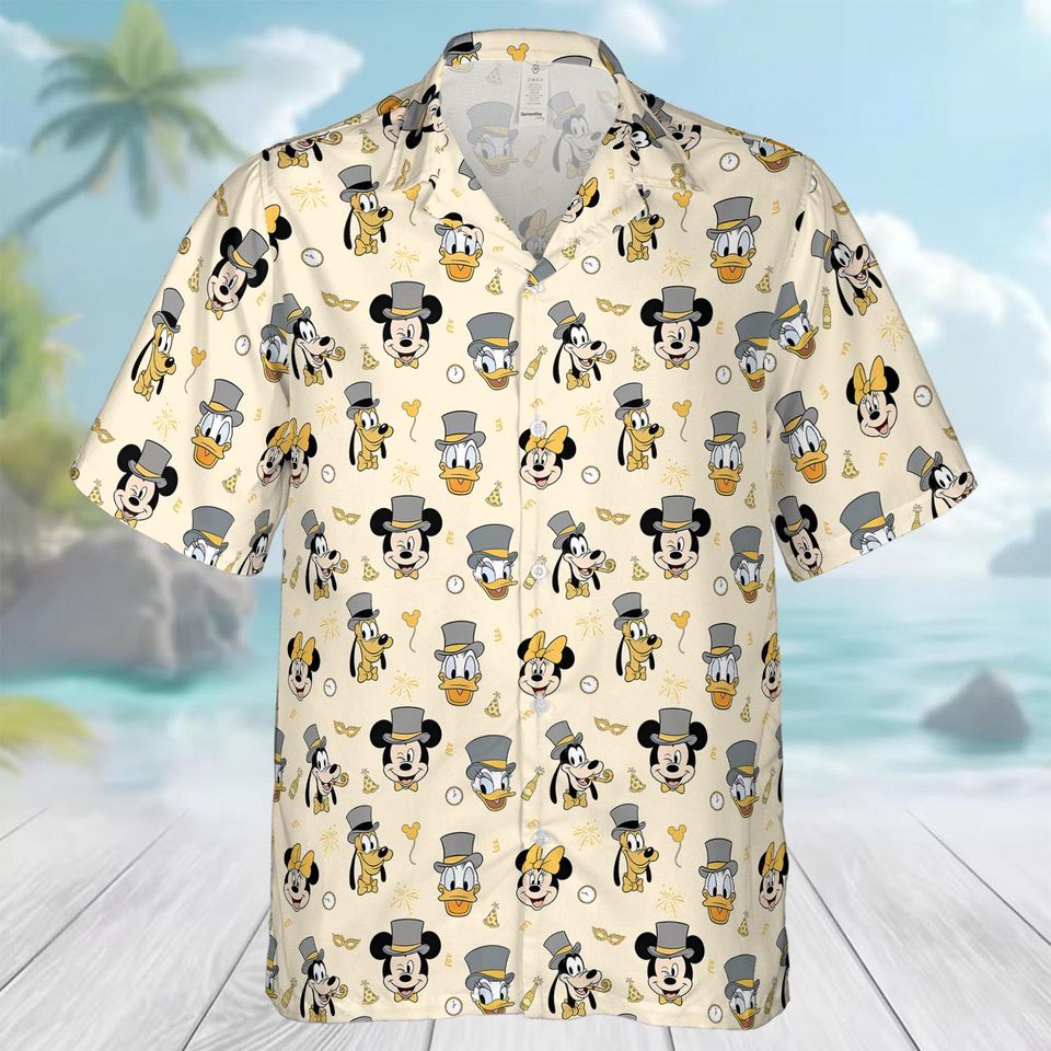 Disney New Year Cruise Hawaiian Shirt, Holiday Trip Button Shirt