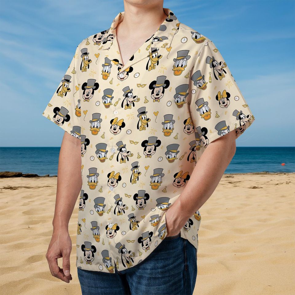 Disney New Year Cruise Hawaiian Shirt, Holiday Trip Button Shirt