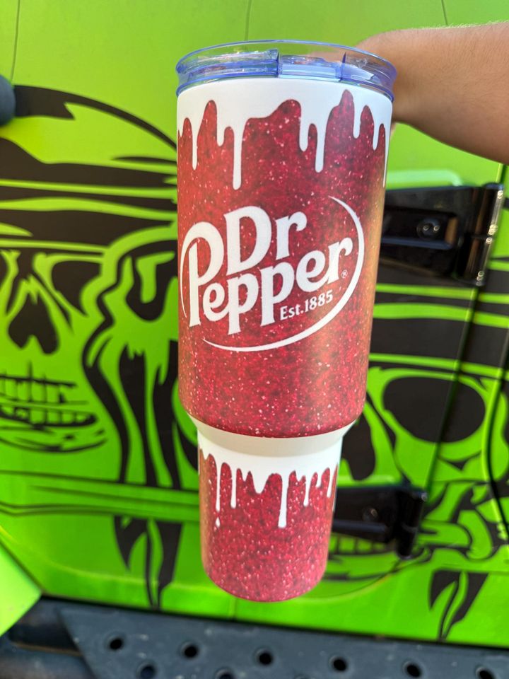 Dr Pepper 40oz Stainless Steel Tumbler with Handle