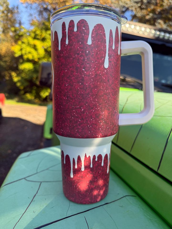 Dr Pepper 40oz Stainless Steel Tumbler with Handle