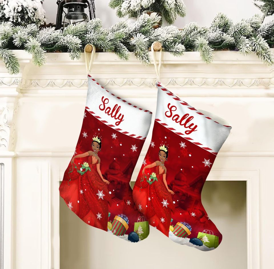 Custom Disney Princess Christmas Stocking, Disney Christmas Stocking