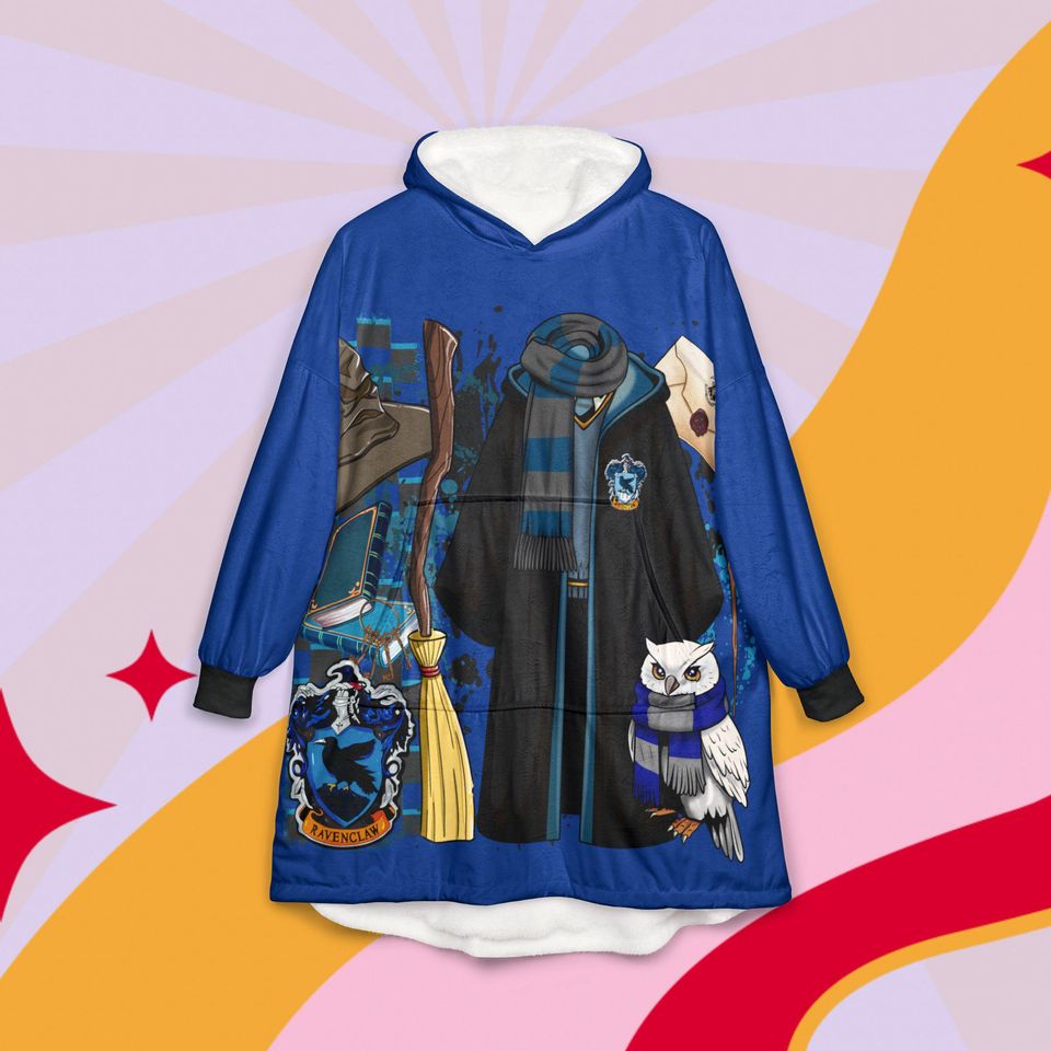 Ravenclaw Wizarding Hooded Blanket