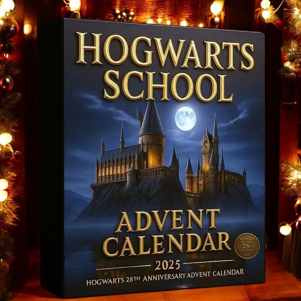Wizard Hogwarts Magic School Inspired Advent Calendar 2025, Hogwarts School Advent Calendar, Harry Poster Advent Calendar, Harry Poster