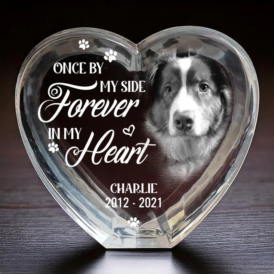 Custom 3D Crystal Photo Heart: Personalized Memorial Keepsake