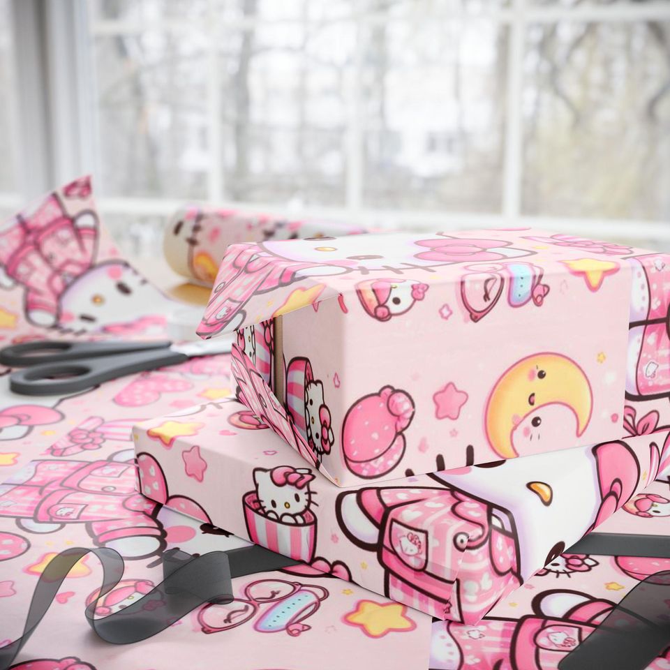 Cute Hello Kitty Wrapping Paper
