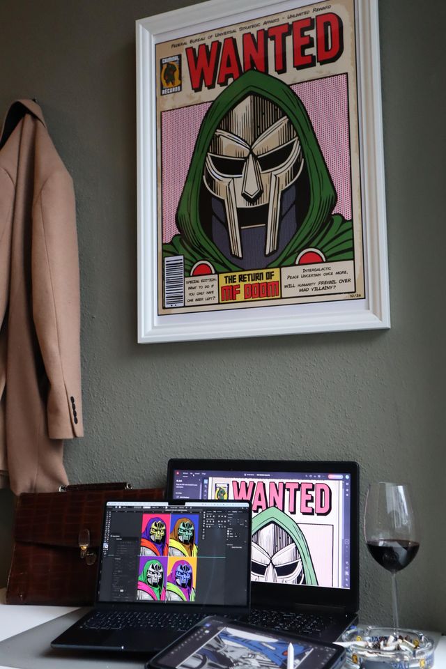 MF Dooom WANTED Premium Matte Vertical Poster