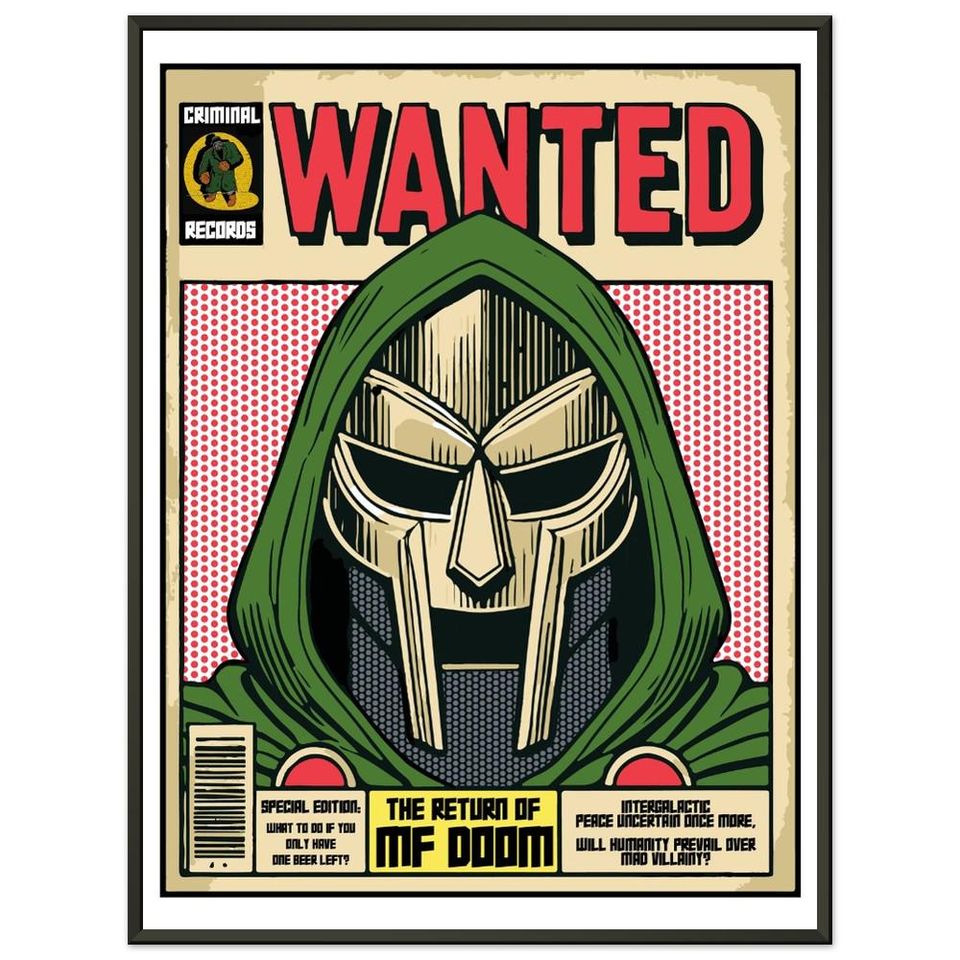 MF Dooom WANTED Premium Matte Vertical Poster