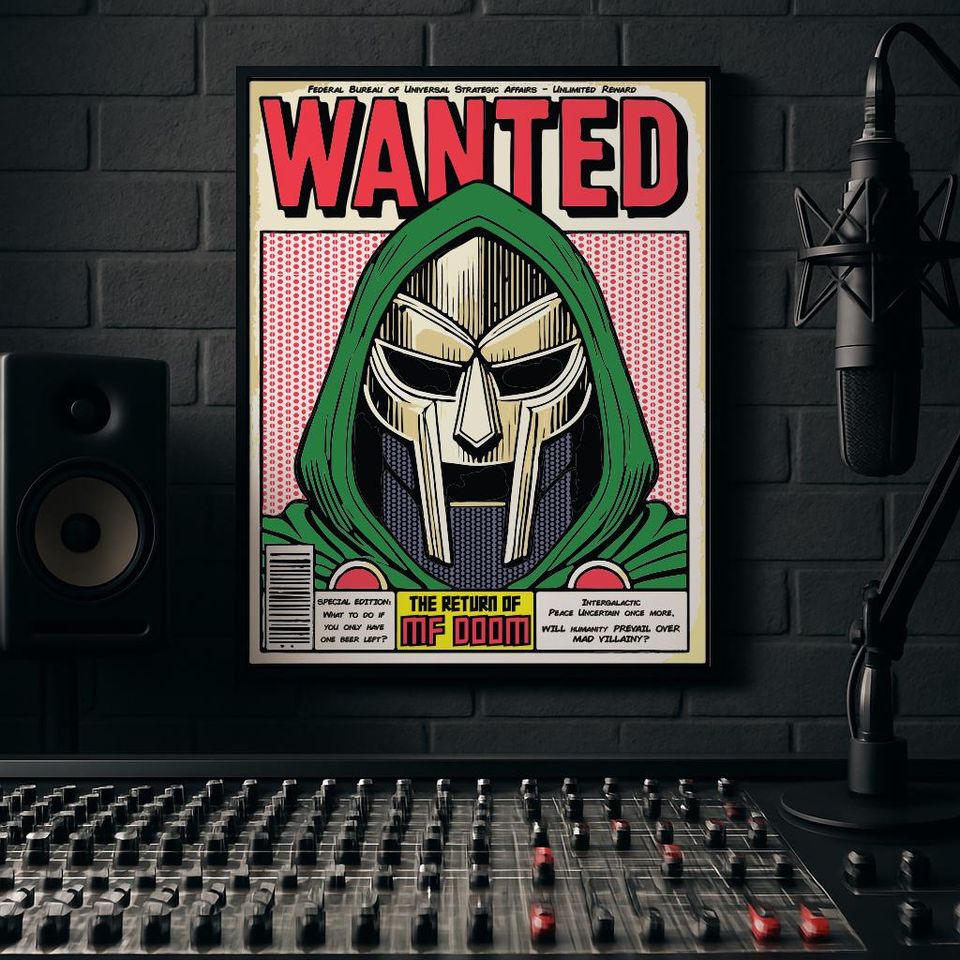 MF Dooom WANTED Premium Matte Vertical Poster