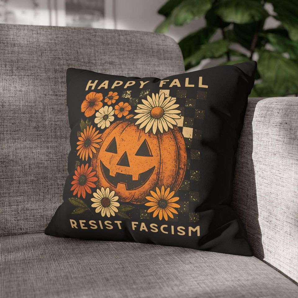 Retro Democratic Faux Suede Throw Pillowcase for Liberal Democrats - Halloween & Political Gift