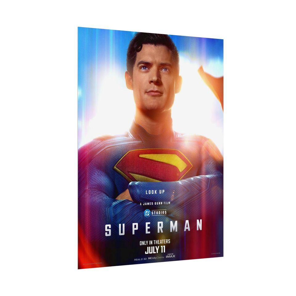 Superman 2025 Premium Matte Vertical Poster, DC Universe Wall Art