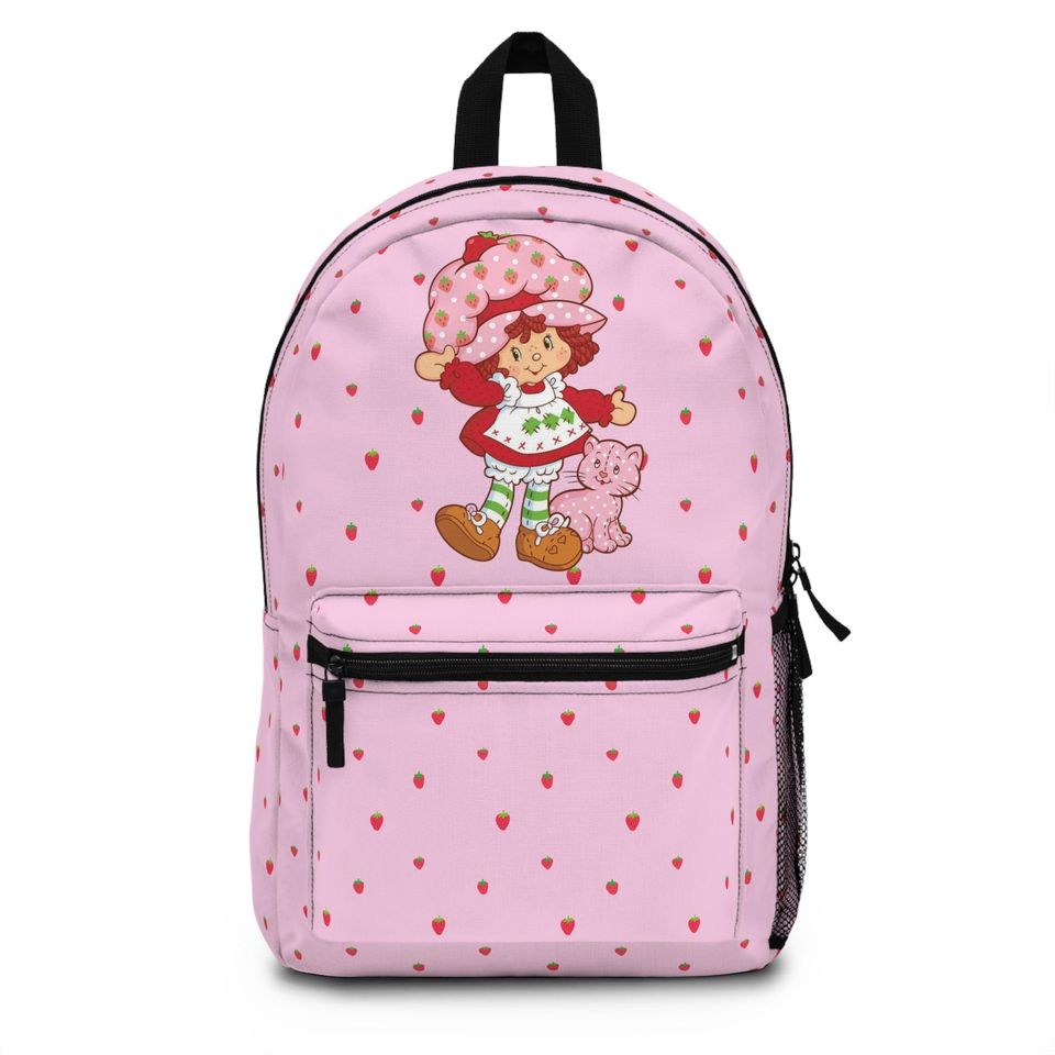 Adorable Strawberry Shortcake Backpack for Kids, Cute Cartoon Backpack, School Bag