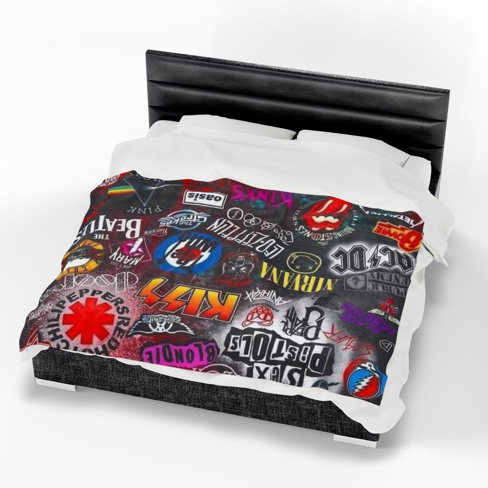 Music Bands Fleece Blanket Rock Concert Throw