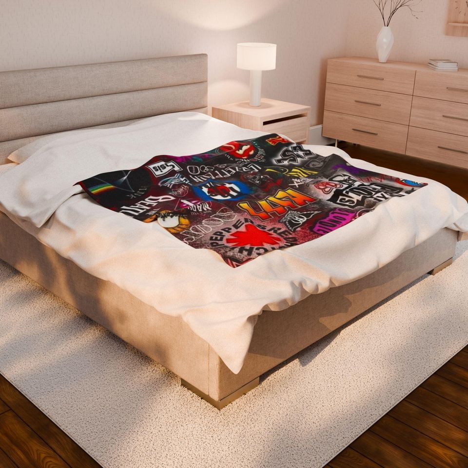 Music Bands Fleece Blanket Rock Concert Throw