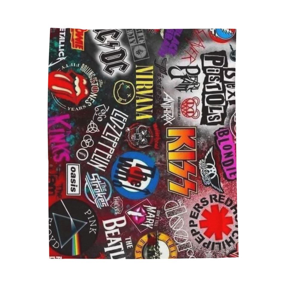 Music Bands Fleece Blanket Rock Concert Throw