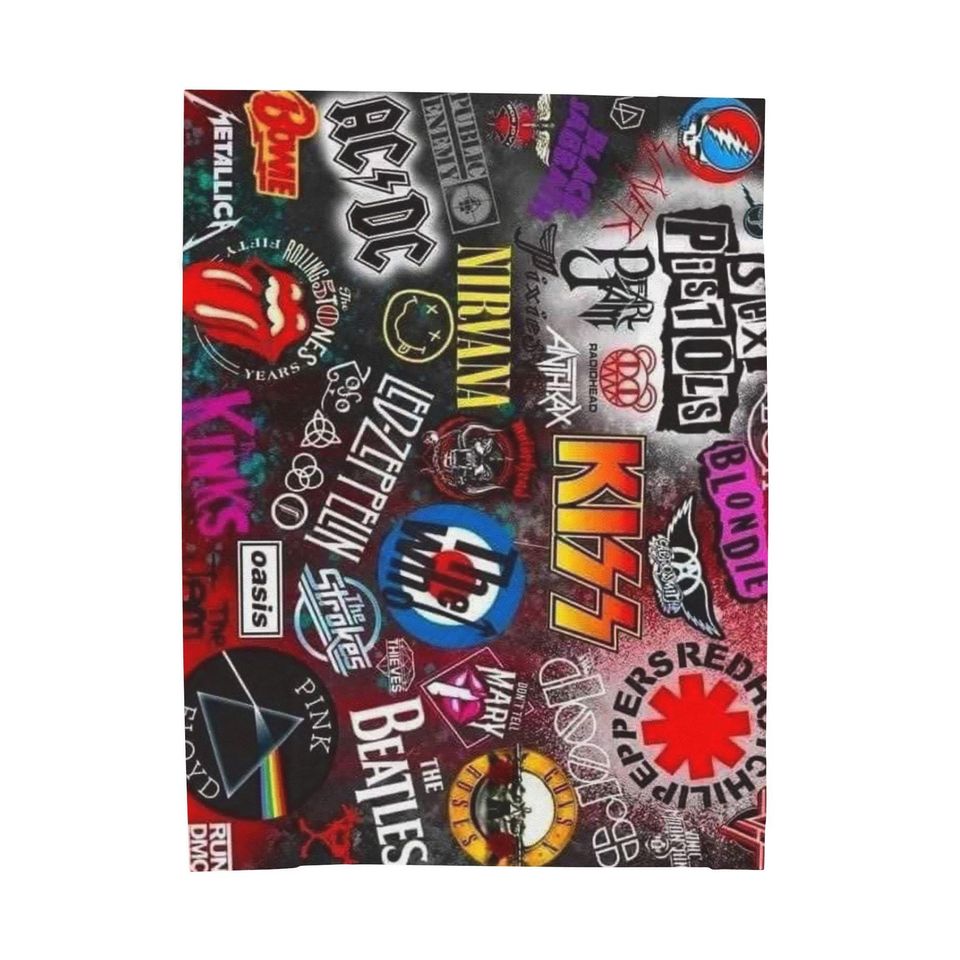 Music Bands Fleece Blanket Rock Concert Throw