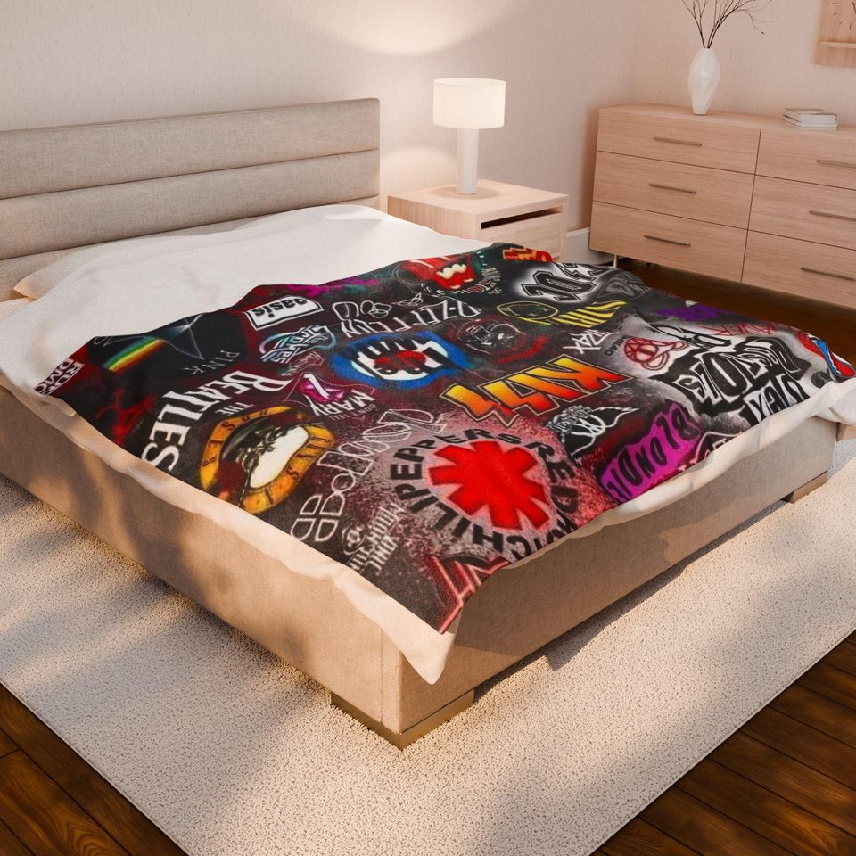 Music Bands Fleece Blanket Rock Concert Throw