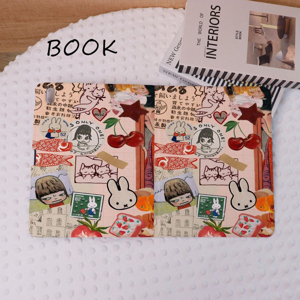 Yoshitomo Nara Girl iPad Case Cover for iPad Air 7/6-11"/13", Air 5, iPad Pro 2024 iPad Mini 7/6, Miffy iPad 9/10th Gen Case With Pen Holder