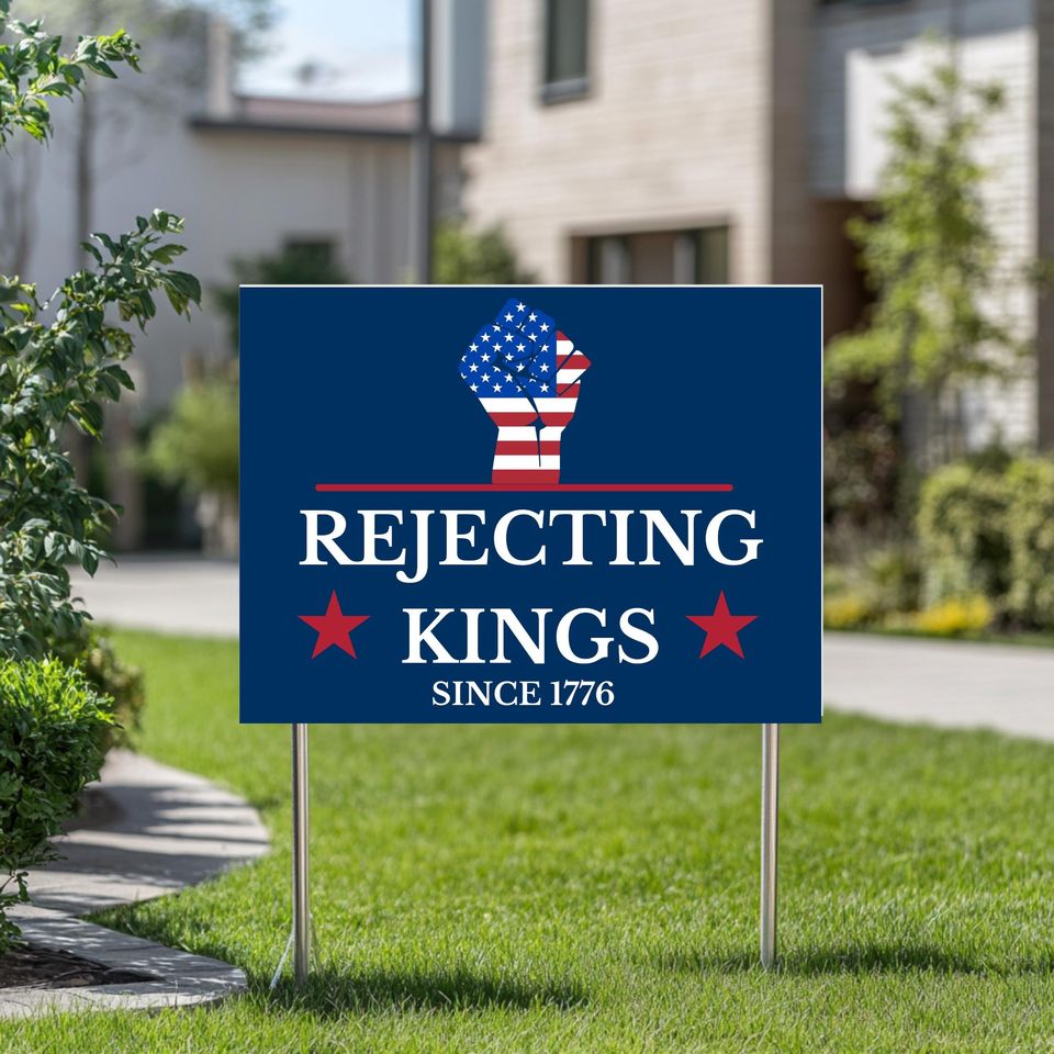 1776 Anti-Authoritarian Yard Sign, Pro-Democracy July 4th Decor