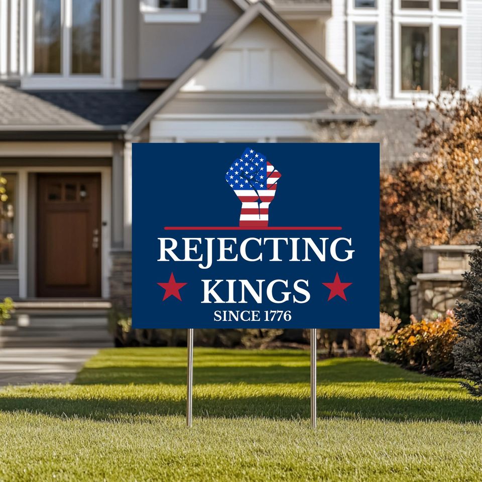 1776 Anti-Authoritarian Yard Sign, Pro-Democracy July 4th Decor