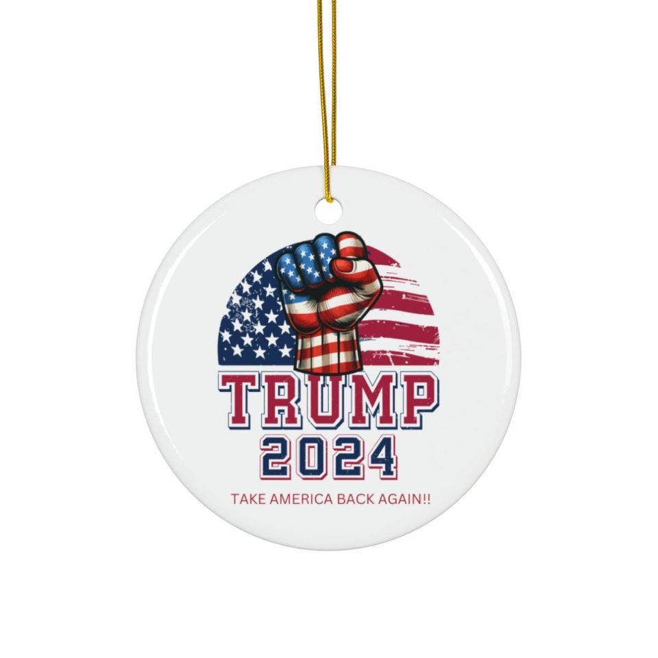 President Trump 2024 Christmas Ornament- Ceramic