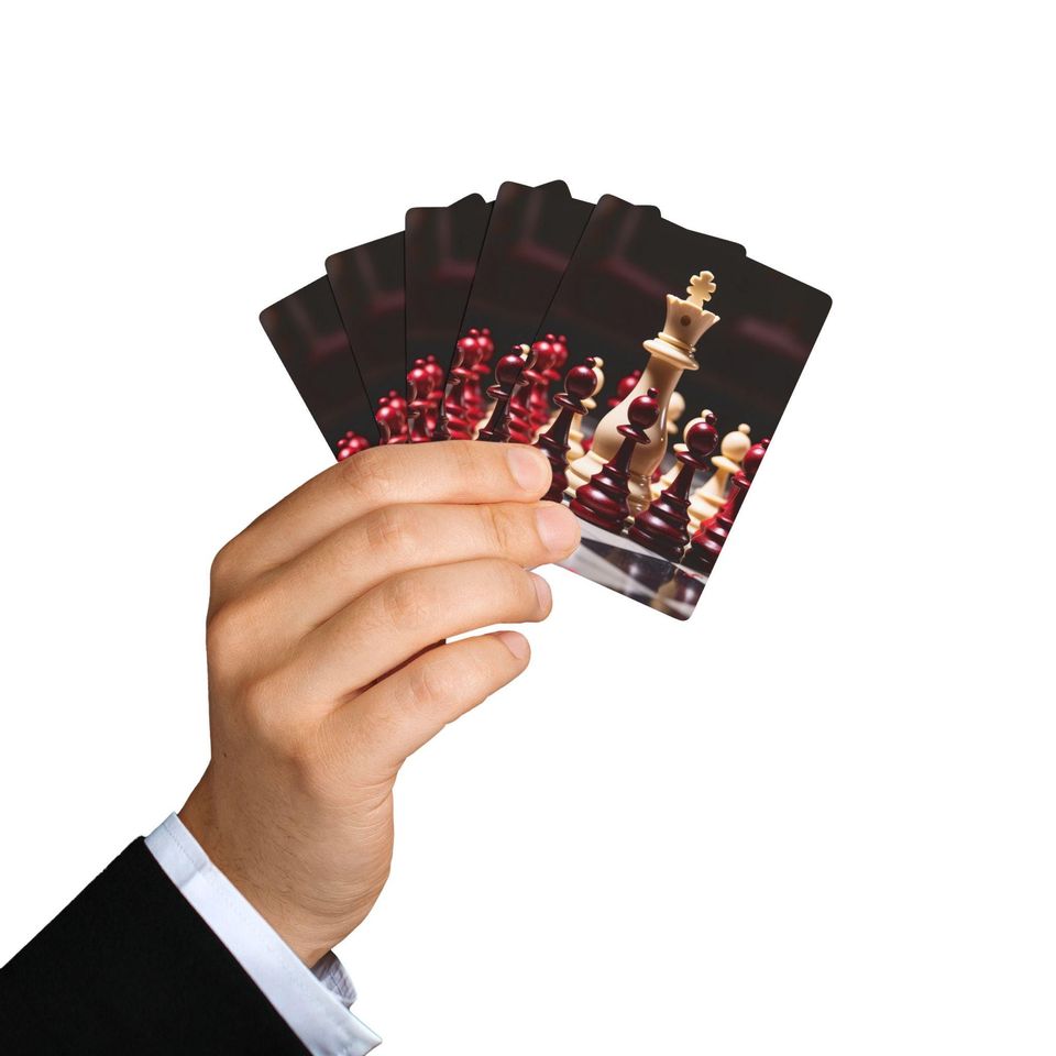 Chess Set Playing Cards: Game Night Poker Accessories