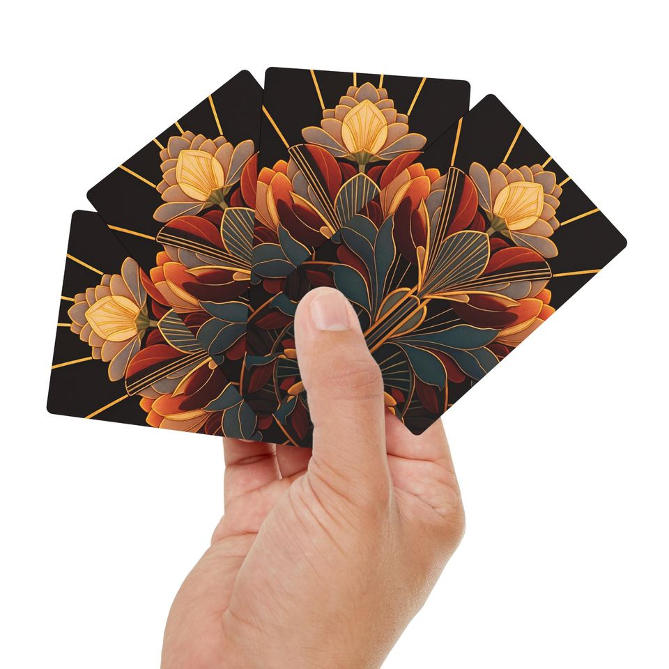 Art Deco Vintage Poker Cards Deck