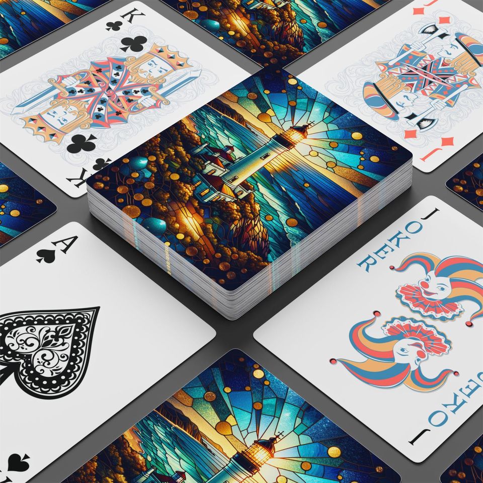 Lighthouse Playing Cards, Unique Poker Deck, Game Night Essentials
