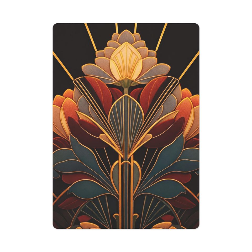 Art Deco Vintage Poker Cards Deck