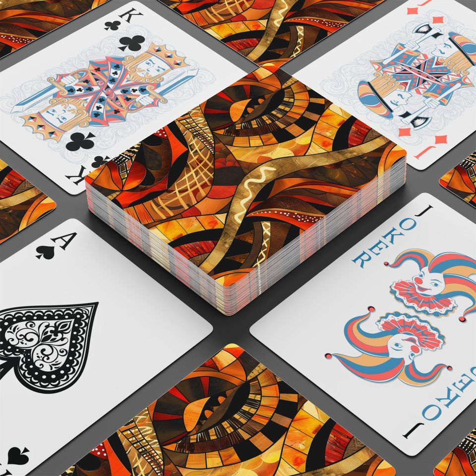 Africa-Inspired Playing Cards: Unique Poker Deck, Casino Game Night