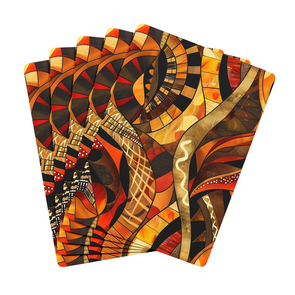 Africa-Inspired Playing Cards: Unique Poker Deck, Casino Game Night